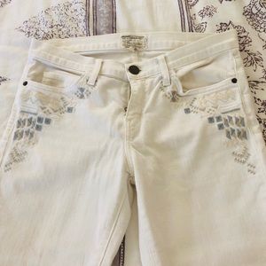 Current Elliott white jeans